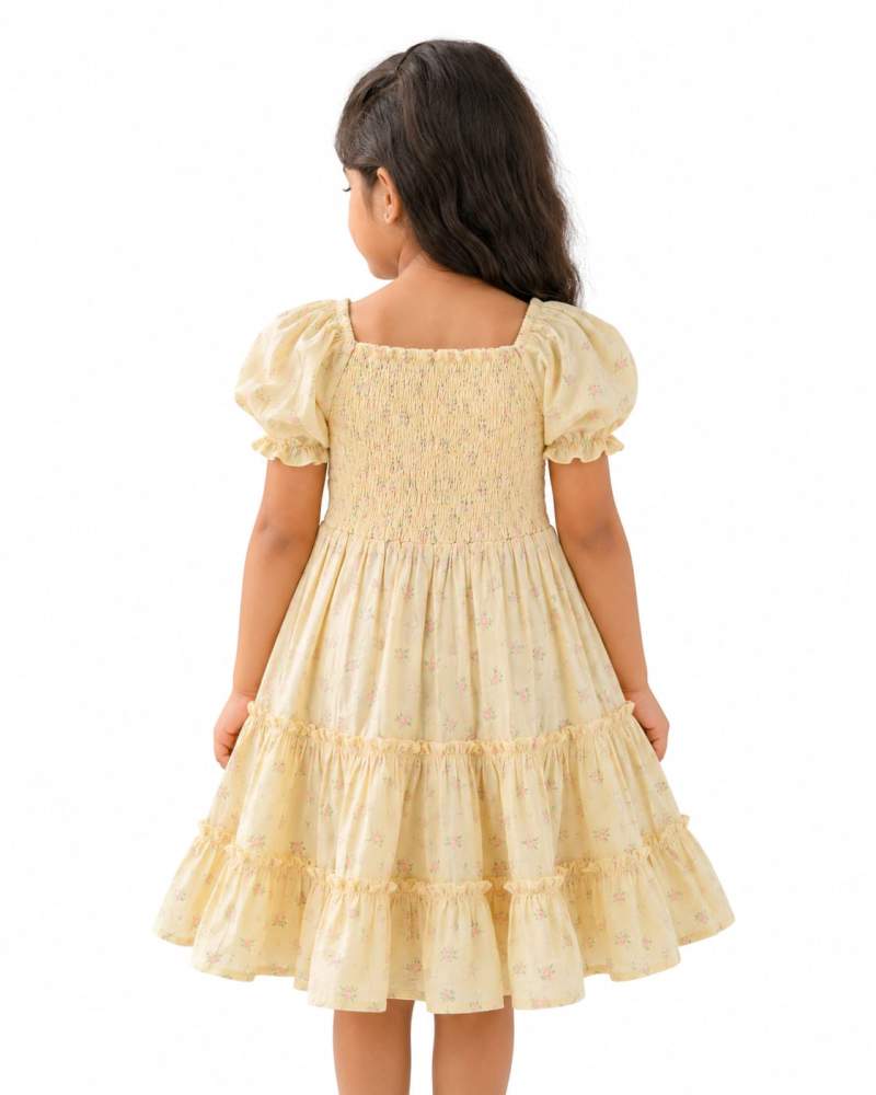 Buttercream Bloom - Hand-Smoked Dress - Image 7