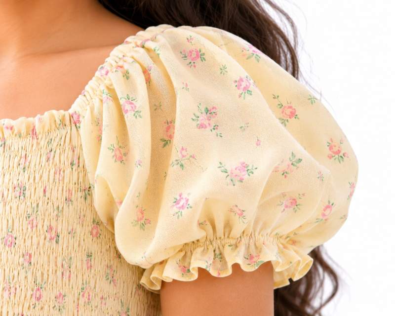 Buttercream Bloom - Hand-Smoked Dress - Image 4
