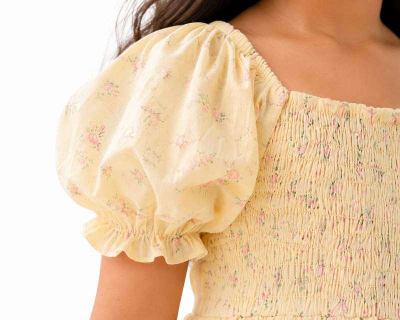 Buttercream Bloom - Hand-Smoked Dress - Image 3
