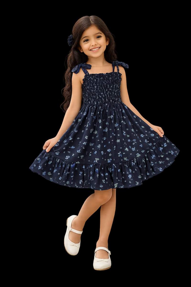 Little Blue Meadow - Hand-Smoked Dress - Image 6